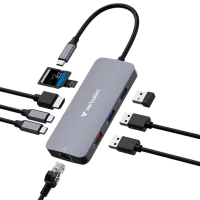 Adaptor Hub Verbatim CMH-09 USB Type-C / Silver photo 2