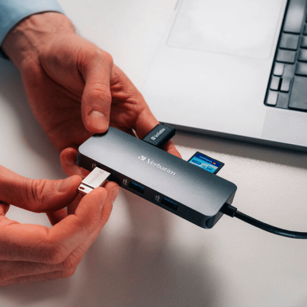 Adaptor Hub Verbatim CMH-09 USB Type-C / Silver photo 5