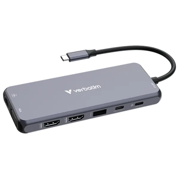 Адаптер Hub Verbatim CMH-14 USB Type-C / Серебряный photo 1