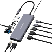 Adaptor Hub Verbatim CMH-14 USB Type-C / Silver photo 2