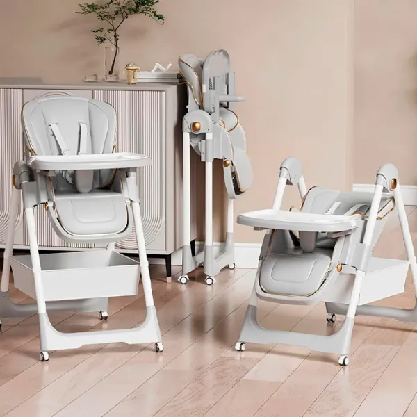 Стульчик для кормления 4Play D-805 (00-01073400) / 0 месяцев / Light Grey  photo 3