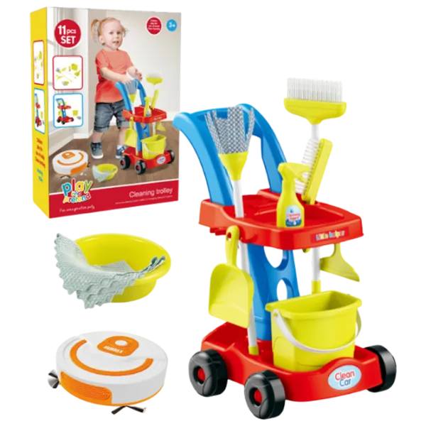 Ролевые игры Essa Toys Cleaning Troliey 3+ / Набор для чистки photo 1