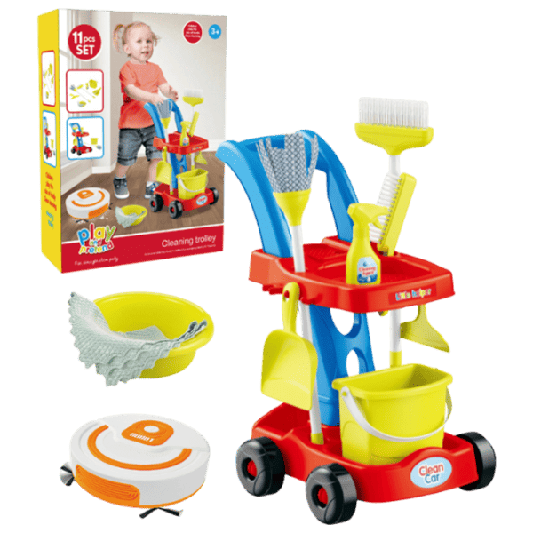 Ролевые игры Essa Toys Cleaning Troliey 3+ / Набор для чистки photo 1