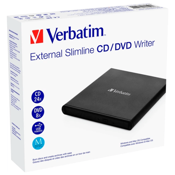 Unitate optică Verbatim External Slimline USB 2.0 / Black photo 8