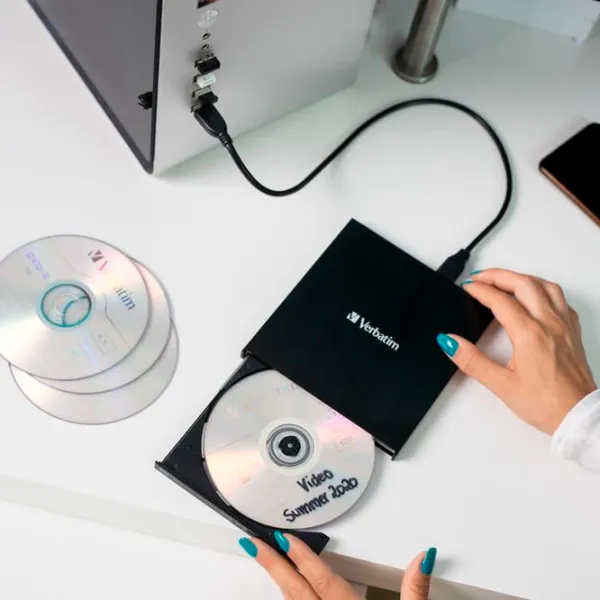 Оптический привод Verbatim External Slimline USB 2.0 / Черный photo 8