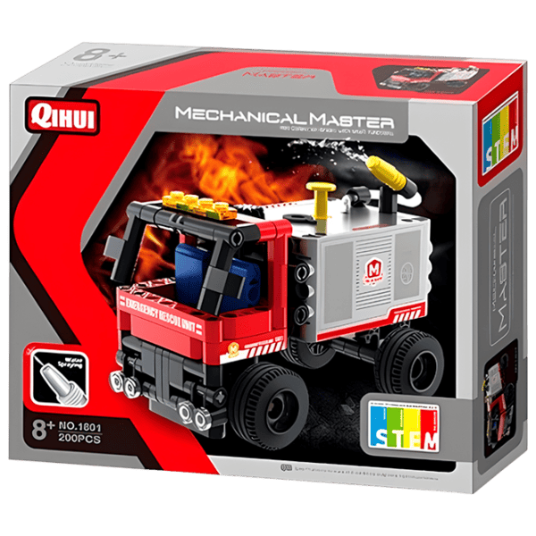 Конструктор XTech Bricks Mini Fire Truck With Water Spraying Транспорт/ Красный photo 1