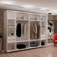 Шкаф My-Style Cupe 300 x 60см x 240 / ЛДСП / White photo 2