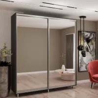 Шкаф My-Style Cupe 200 x 60см x 210 / ЛДСП / Anthracite photo 3