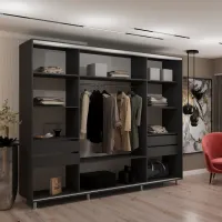 Dulap My-Style Cupe 260 x 60 x 200 / PAL / Anthracite photo 3