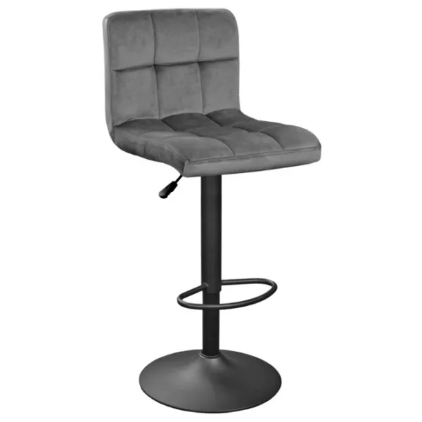 Scaun de bar ML-Mobila SB-044 Catifea / Metal / Light Gray photo 1