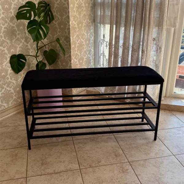 Etajeră pentru încălțăminte Nex Home NX-00001867 52 x 100 x 32 /Black /Black photo 3