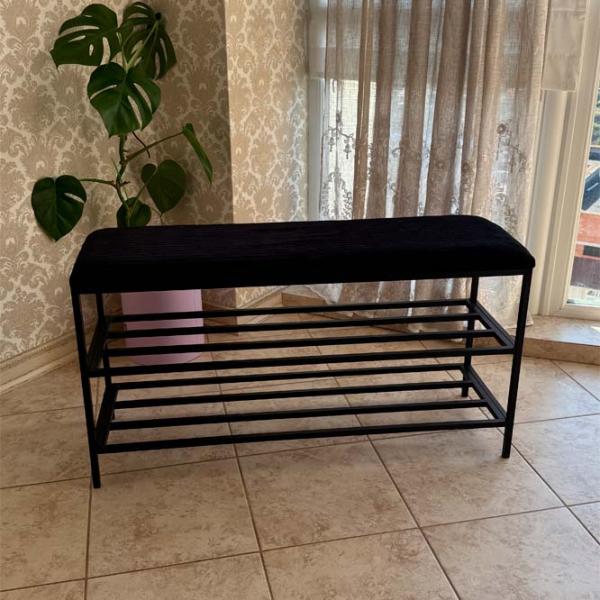 Etajeră pentru încălțăminte Nex Home NX-00001867 52 x 100 x 32 /Black /Black photo 3