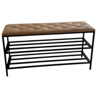 Etajeră pentru încălțăminte Nex Home NX-00001869 52 x 100 x 32 /Black /Dark Beige