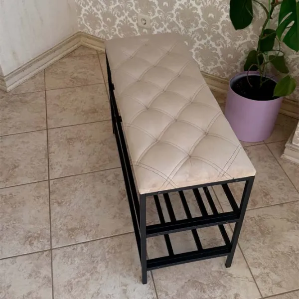 Etajeră pentru încălțăminte Nex Home NX-00001869 52 x 100 x 32 /Black /Dark Beige photo 2