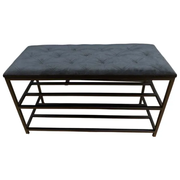 Стеллаж для обуви Nex Home NX-00001870 52 x 100 x 32см /Black /Тёмно-серый photo 1