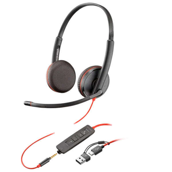 Наушники Poly Blackwire 3325 Оранжевый Черный Проводная/ Персональный photo 1
