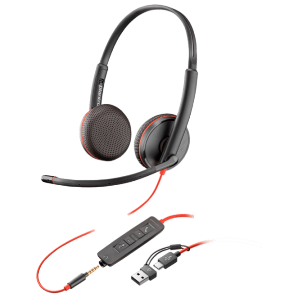 Наушники Poly Blackwire 3325 Оранжевый Черный Проводная/ Персональный photo 1