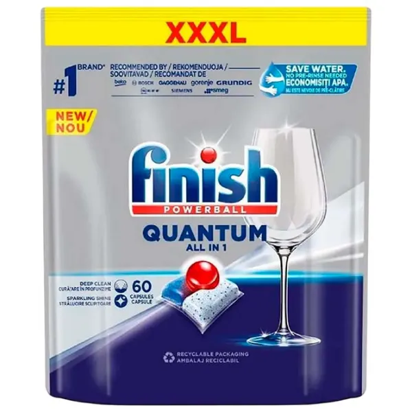 Таблетки FINISH Quantum All in 1 таблетки / для мытья посуды photo 1
