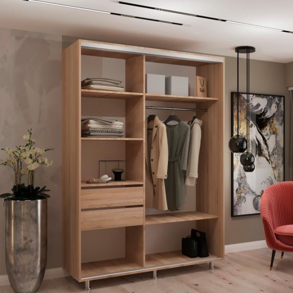 Dulap My-Style Cupe 140 x 60 x 230 / PAL / Sonoma Oak photo 3