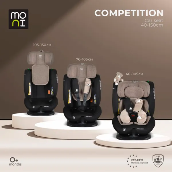 Детское автокресло Moni Competition  0 месяцев - 12 лет / 36 кг / Бежевый photo 10