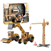 Комплект машин Essa Toys Инженерная машина YW9101D  / / Черный Желтый