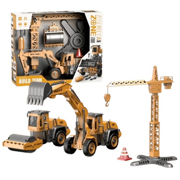 Комплект машин Essa Toys Строительная техника YW9101C  / / Черный Желтый photo 1
