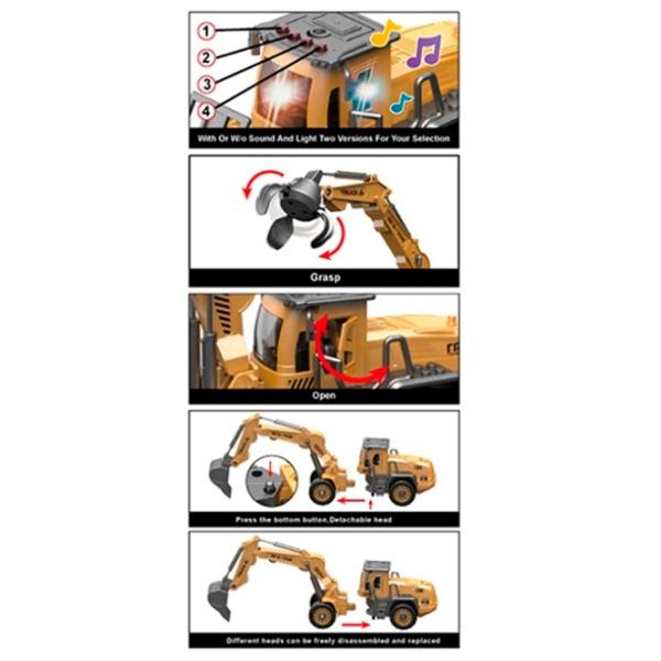 Set de mașini Essa Toys YW9101B   / / Black Yellow photo 5
