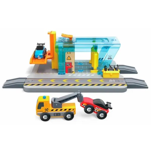 Set de mașini Hape Stația de reparații și spălătorie E3879  / / Multicolor Multicolor photo 2
