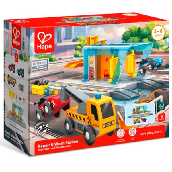 Set de mașini Hape Stația de reparații și spălătorie E3879  / / Multicolor Multicolor photo 4