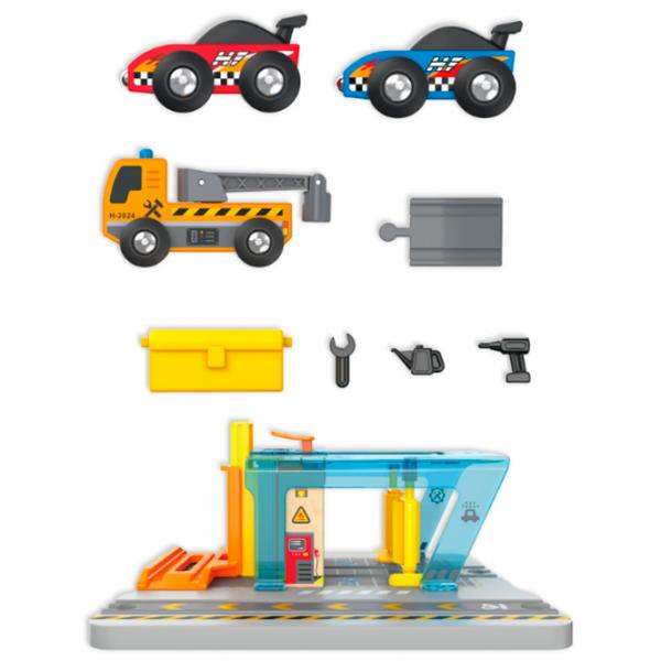 Set de mașini Hape Stația de reparații și spălătorie E3879  / / Multicolor Multicolor photo 5