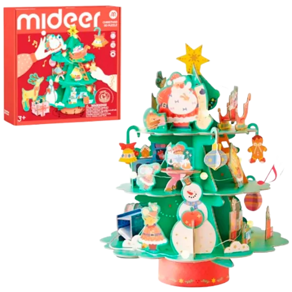 Puzzle 3D Mideer Atelierul lui Moș Crăciun 3+/ Numărul de piese: 11 photo 1