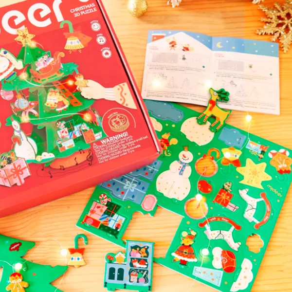 Puzzle 3D Mideer Atelierul lui Moș Crăciun 3+/ Numărul de piese: 11 photo 4