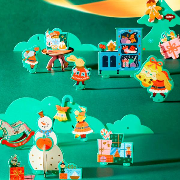 Puzzle 3D Mideer Atelierul lui Moș Crăciun 3+/ Numărul de piese: 11 photo 6