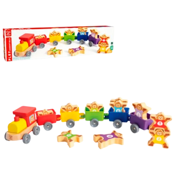Jucărie interactivă Hape Trenul cu numere și maimuțe E1075 1+ / Multicolor Multicolor photo 1