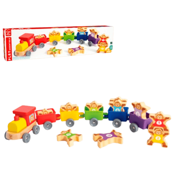 Jucărie interactivă Hape Trenul cu numere și maimuțe E1075 1+ / Multicolor Multicolor photo 1