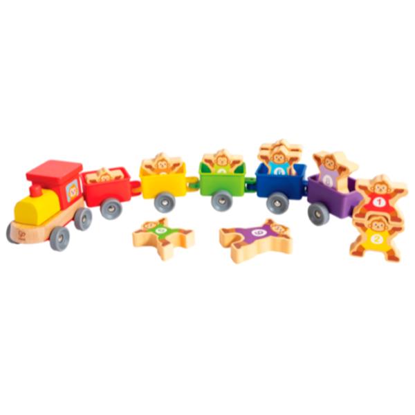Jucărie interactivă Hape Trenul cu numere și maimuțe E1075 1+ / Multicolor Multicolor photo 2