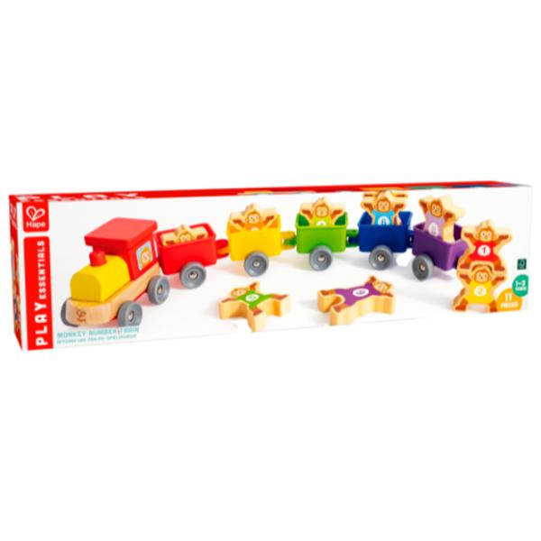 Jucărie interactivă Hape Trenul cu numere și maimuțe E1075 1+ / Multicolor Multicolor photo 3