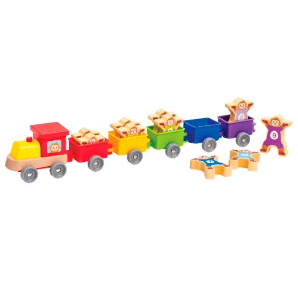 Jucărie interactivă Hape Trenul cu numere și maimuțe E1075 1+ / Multicolor Multicolor photo 4