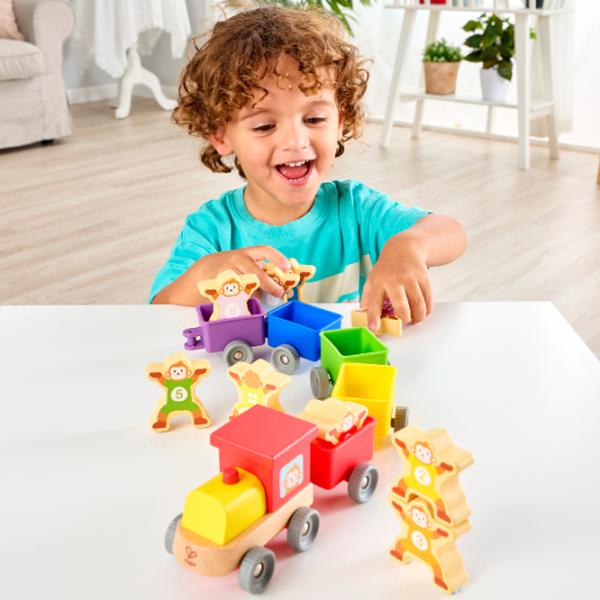 Jucărie interactivă Hape Trenul cu numere și maimuțe E1075 1+ / Multicolor Multicolor photo 8