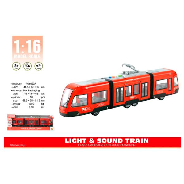 Tren Wenyi Tramvai cu fricțiune WY930A  / / Black Red photo 2