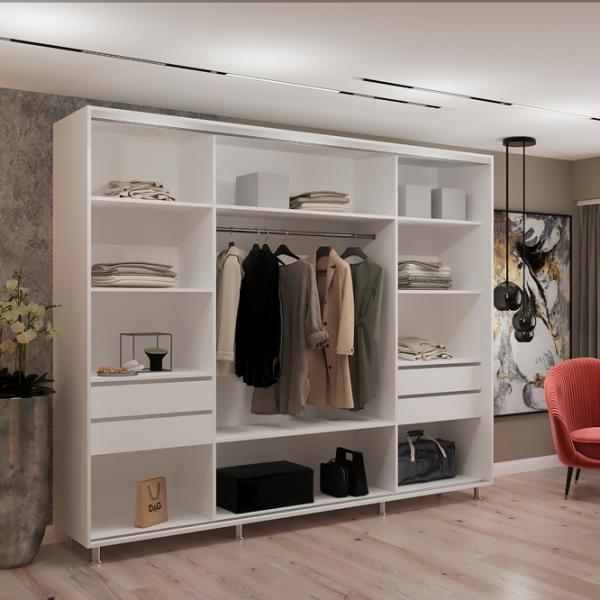 Dulap My-Style Cupe 270 x 60 x 210 / PAL / White photo 3