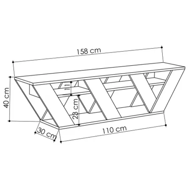Тумба под телевизор Trendy Ralla 40 x 158 x 30см / ДСП photo 2