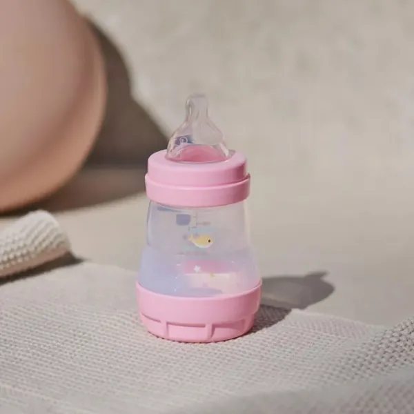 Biberon MAM Perfect Start Sealife Pentru fetițe / 0.16l / Pink photo 3