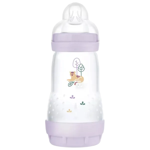 Biberon MAM Perfect Start Planet Love Pentru fetițe / 0.26l / Purple photo 1