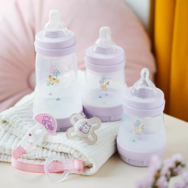 Biberon MAM Perfect Start Sealife Pentru fetițe / 0.32l / Transparent photo 2