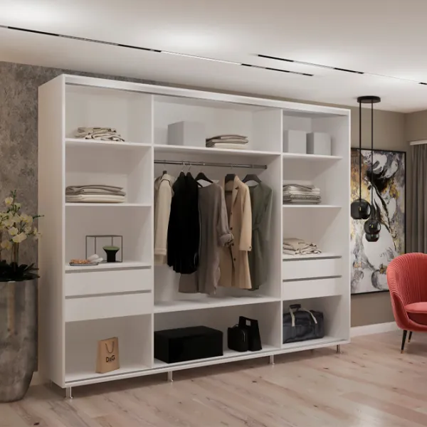 Dulap My-Style Cupe 260 x 60 x 200 / PAL / White photo 3