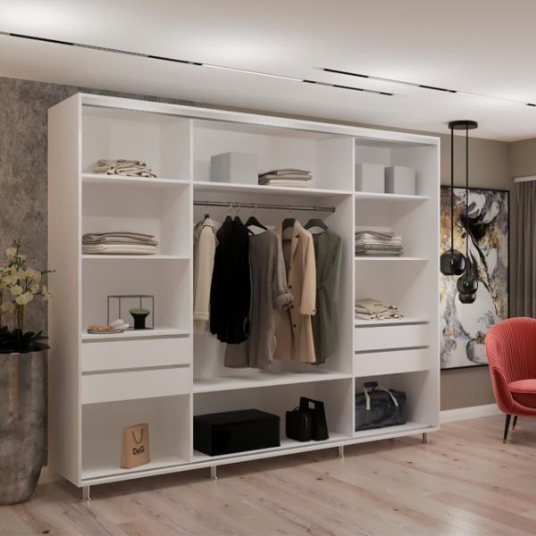 Dulap My-Style Cupe 260 x 60 x 200 / PAL / White photo 3