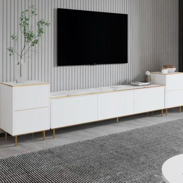 Комплекты ТВ-зона Trendy Imaj 60 см x 35 см x 260 см / Белый photo 2
