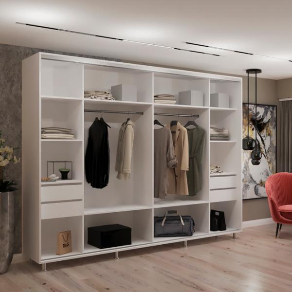 Dulap My-Style Cupe 300 x 60 x 200 / PAL / White photo 3