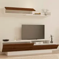 Seturi zona TV Trendy ELDA 35 cm x 32 cm x 160 cm / White photo 3